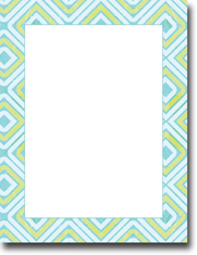 Masterpiece Studios Imprintable Blank Stock - Bleu Squares Letterhead (972939)