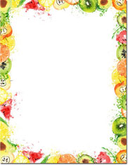 Imprintable Blank Stock - Fruit Splash Letterhead by Masterpiece Studios