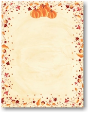Masterpiece Studios Imprintable Blank Stock - Painted Pumpkins Letterhead (20103004-20103003)