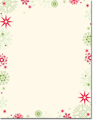 Imprintable Blank Stock - Red & Green Flakes Letterhead by Masterpiece Studios