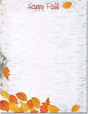 Happy Fall Imprintable Blank Stock Holiday Letterhead by Masterpiece Studios
