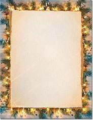 Pine Greetings Imprintable Blank Stock Holiday Letterhead by Masterpiece Studios