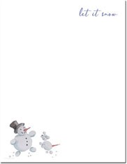 Snow Friends Imprintable Blank Stock Holiday Letterhead by Masterpiece Studios