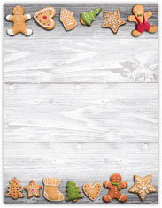 Holiday Cookies Imprintable Blank Stock Holiday Letterhead by Masterpiece Studios