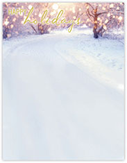 Holiday Pathway Imprintable Blank Stock Holiday Letterhead by Masterpiece Studios