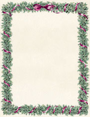 Masterpiece Studios Imprintable Blank Stock - Holly W/Ribbon Letterhead  (967134)