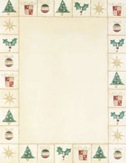 Masterpiece Studios Imprintable Blank Stock - Christmas Squares Letterhead (967198)