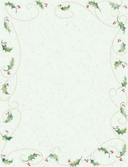 Masterpiece Studios Imprintable Blank Stock - Holly Bunch Letterhead  (967234)