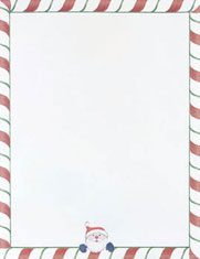 Masterpiece Studios Imprintable Blank Stock - Candy Cane Santa Letterhead (967238)
