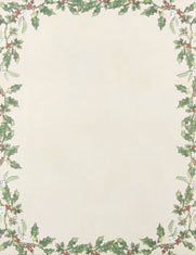 Masterpiece Studios Imprintable Blank Stock - Holly Garland Letterhead (967242)