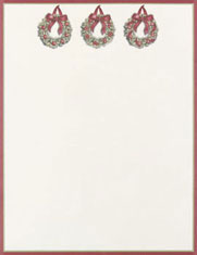 Masterpiece Studios Imprintable Blank Stock - Holly Wreath Letterhead (967246)