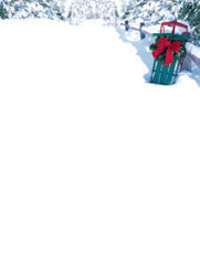 Masterpiece Studios Imprintable Blank Stock - Snowy Sled Letterhead (967247)