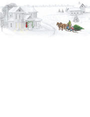 Masterpiece Studios Imprintable Blank Stock - Sleigh Ride Letterhead (970004)