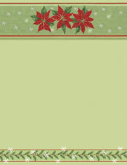 Masterpiece Studios Imprintable Blank Stock - Poinsettia & Holly Letterhead (972916)