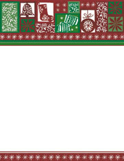 Masterpiece Studios Imprintable Blank Stock - Holiday Squares Letterhead (972918)