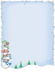 Masterpiece Studios Imprintable Blank Stock - Stacked Snowmen Letterhead (972927)