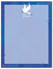 Masterpiece Studios Imprintable Blank Stock - Peace Dove With Stars Letterhead (9740046)