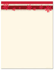 Masterpiece Studios Imprintable Blank Stock - Poinsettia Dots Letterhead (9740052)