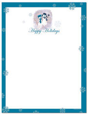 Masterpiece Studios Imprintable Blank Stock - Painted Snowman Icon Letterhead (9740061)