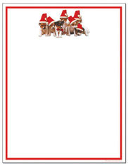Masterpiece Studios Imprintable Blank Stock - Christmas Puppies Letterhead (9740067)