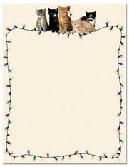 Masterpiece Studios Imprintable Blank Stock - Christmas Kitties Letterhead (9720066)