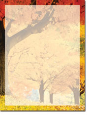 Masterpiece Studios Imprintable Blank Stock - Fall Scene Letterhead (20103010-20103009)