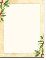 Masterpiece Studios Imprintable Blank Stock - Falling Holly Letterhead (20103016-9720160)