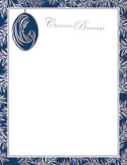 Masterpiece Studios Imprintable Blank Stock - Madonna & Child Ornament Foil Letterhead (20102477)
