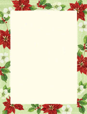 Masterpiece Studios Imprintable Blank Stock - Poinsettia Magnolia Letterhead (2011360)