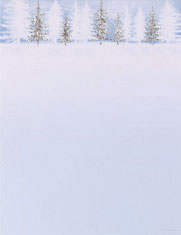 Masterpiece Studios Imprintable Blank Stock - Winter Treeline Foil Letterhead (2011363)