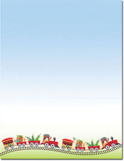 Imprintable Blank Stock - Holiday Train Holiday Letterhead by Masterpiece Studios