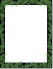 Imprintable Blank Stock - Christmas Pine Letterhead by Masterpiece Studios