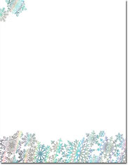 Imprintable Blank Stock - Rainbow Foil Snowflake Foil Letterhead by Masterpiece Studios