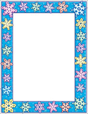 Imprintable Blank Stock - Snowflakes Letterhead by Scholastic (SLH163)