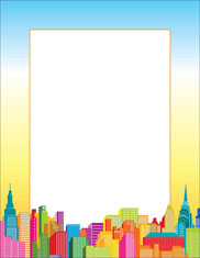 Imprintable Blank Stock - City Skyline Letterhead by Scholastic (SLH609)