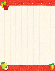 Imprintable Blank Stock - Country Apples Letterhead by Scholastic (SLH770)
