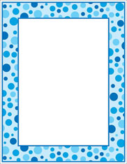 Imprintable Blank Stock - Blue Polka Dots Letterhead by Scholastic (SLH797)