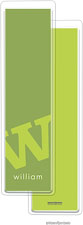 PicMe Prints - Personalized Bookmarks (Alphabet Tall - Chartreuse on Cilantro)