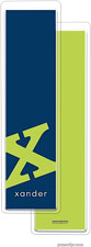 PicMe Prints - Personalized Bookmarks (Alphabet Tall - Chartreuse on Navy)