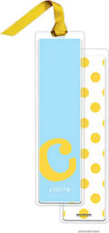 PicMe Prints - Personalized Bookmarks (Alphabet Tall - Sunshine on Sky with Ribbon)
