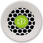 Devora Designs - Melamine Bowls (Blue Argyle) BLKWHT-BOWL