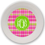 Devora Designs - Melamine Bowls (Pink Plaid) PINKPLAID-BOWL