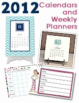 Get organized in 2012 with personalized calendars and weekly planners!