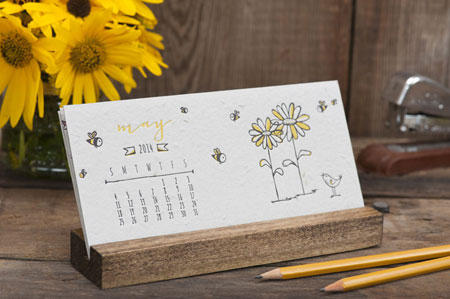 Desktop Calendars (Daisy Seeded Plantable Letterpress)