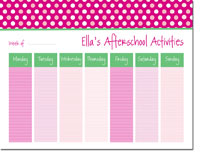 iDesign Weekly Calendar Pads - Polka Dots Pink (ID_WEEKLYPAD_02_PINK)