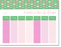 iDesign Weekly Calendar Pads - Crabs Pink (ID_WEEKLYPAD_03_PINK)