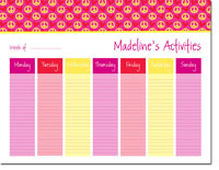 iDesign Weekly Calendar Pads - Peace & Love Pink (ID_WEEKLYPAD_07_PINK)