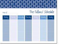 iDesign Weekly Calendar Pads - Chain Link Navy (ID_WEEKLYPAD_08_NAVY)