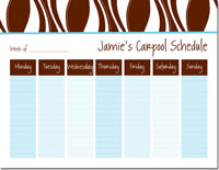 iDesign Weekly Calendar Pads - Swirls Chocolate (ID_WEEKLYPAD_12_CHOC)