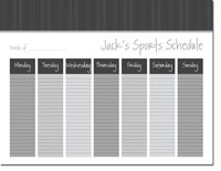 iDesign Weekly Calendar Pads - Herringbone Charcoal (ID_WEEKLYPAD_16_CHAR)